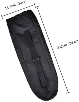 TINEASUR Skateboard Bag 600D Oxford Water Resistant Black with Shoulder Strap for Skateboard & Longboard