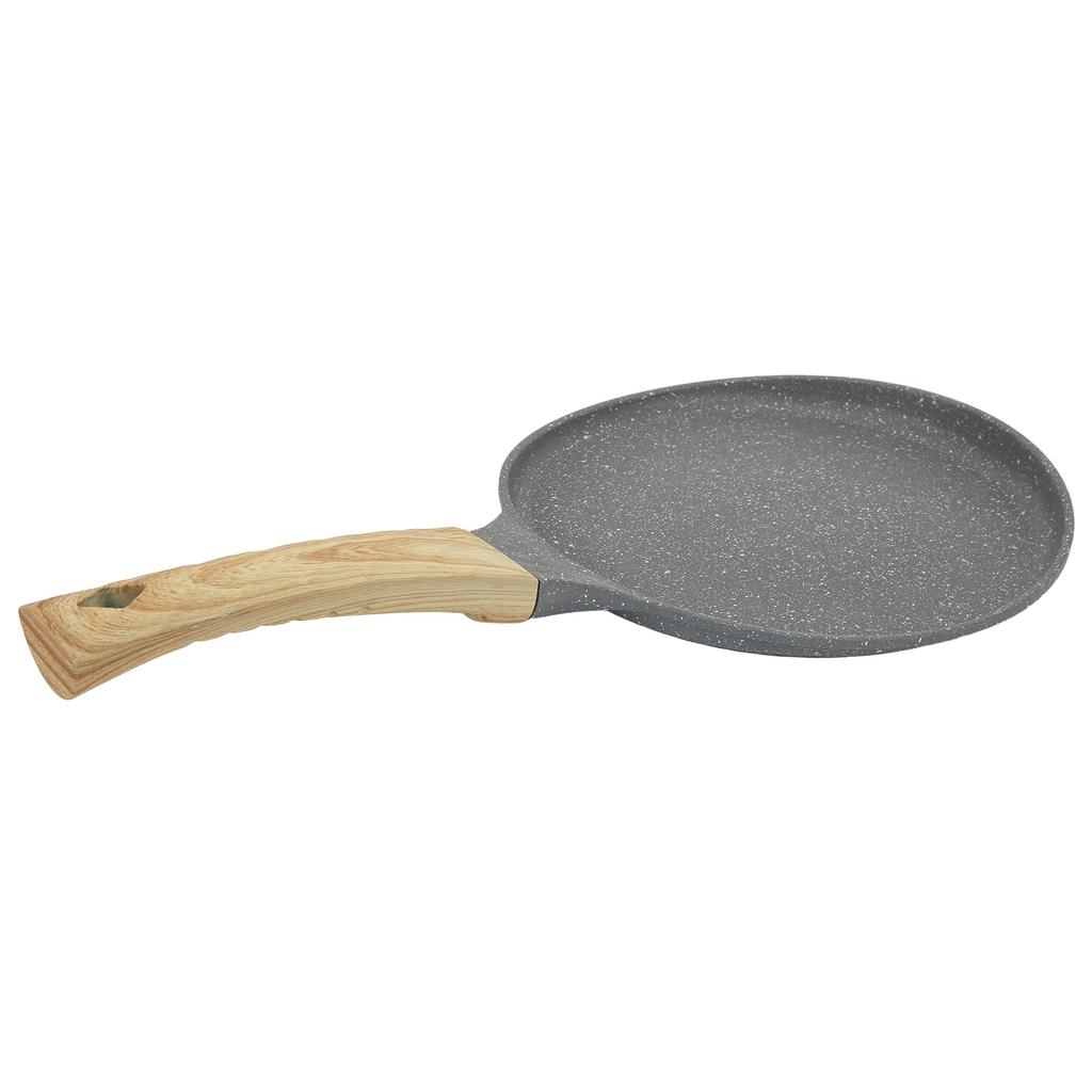 Bratpfanne Flacher Boden Gleichmäßige Erwärmung Antihaft-Kochen Küchengeschirr mit Griff für Lebensmittel 28cm   11.02in