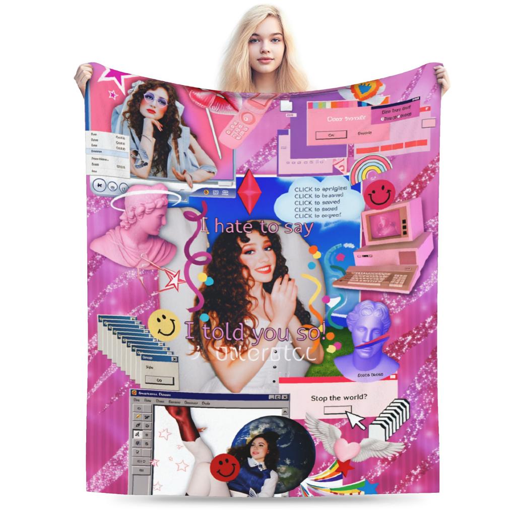 American Singer Chappell Roan Flannel Blanket Winter  Soft Throw Blanket for Child Home Decor Novelty Bedspread Sofa Bed Cover