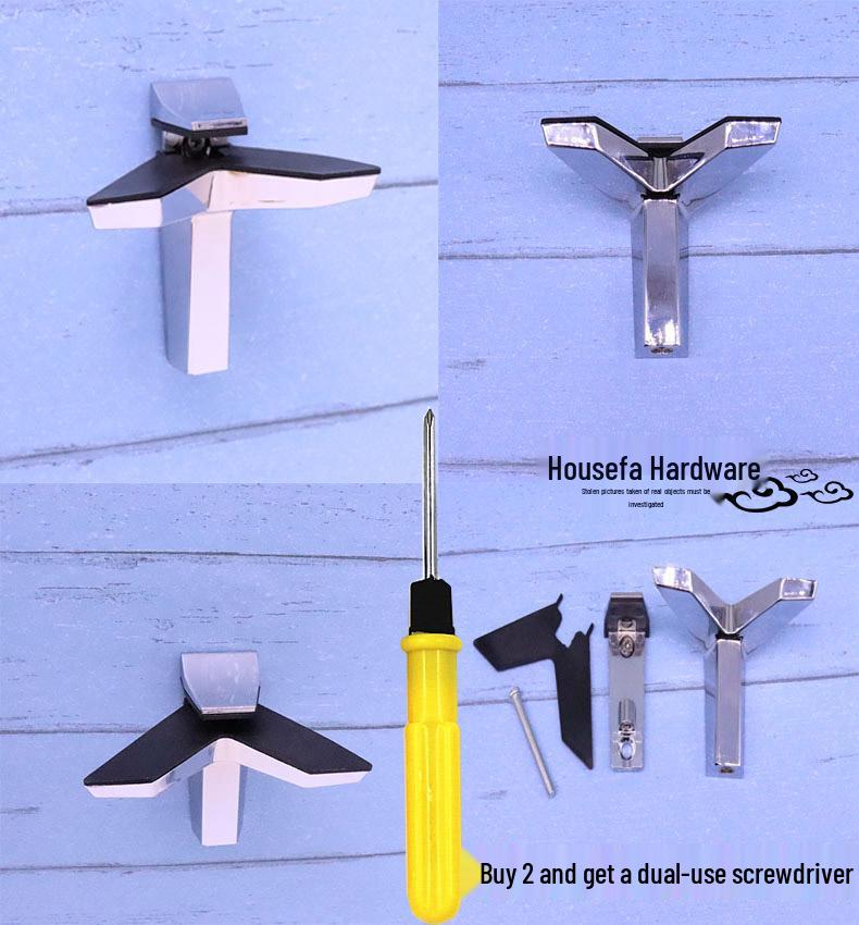 Adjustable Glass Clamp Bracket - F-Type Shelf Support (3-40mm)