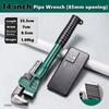 Heavy Duty Carbon Steel Straight Pipe Wrench 10", 12", 14", 18" Pipe Plier Universal Industrial Adjustable Plumbing Hand Wrench