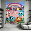 The Amazing World of Gumball Wall Tapestry Aesthetic Wall Hanging Printed Fabric Blanket Decorative Tapestries for Bedroom Living Room Home Decor