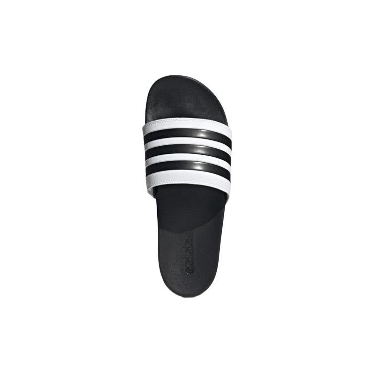 adidas Adilette Comfort Slip Resistant Slide Slippers Unisex Black White GZ5893