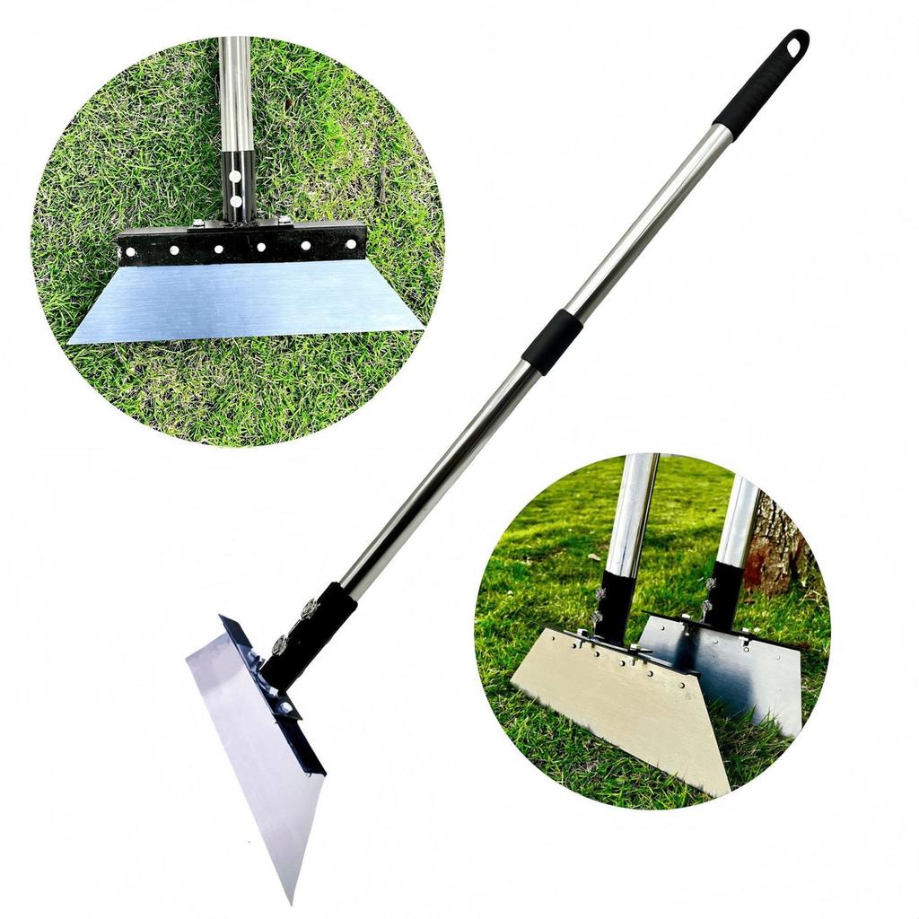 Garden Cleaning Shovel Multifunctional Heavy Duty Steel Flat Floor Scraper Outdoor Spade Manual Edger Lawn Tool for Weeding Digging Ice Removal