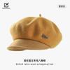 Autumn and winter new wool basin hat elegant versatile bud hat fashionable simple painter hat three-dimensional beret women