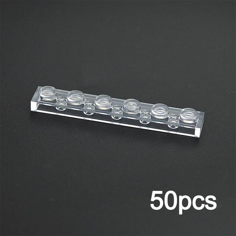 DIY Transparent Thin Plate Figures 3024 3023 Building Blocks 1x1 2X2 1x2 Dot Assemblage Educational Construction Clear Brick Toy