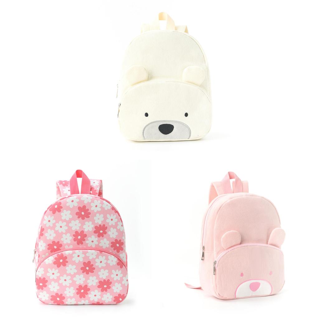 Corduroy Animal Backpack With Durable Material For School And Daily Use