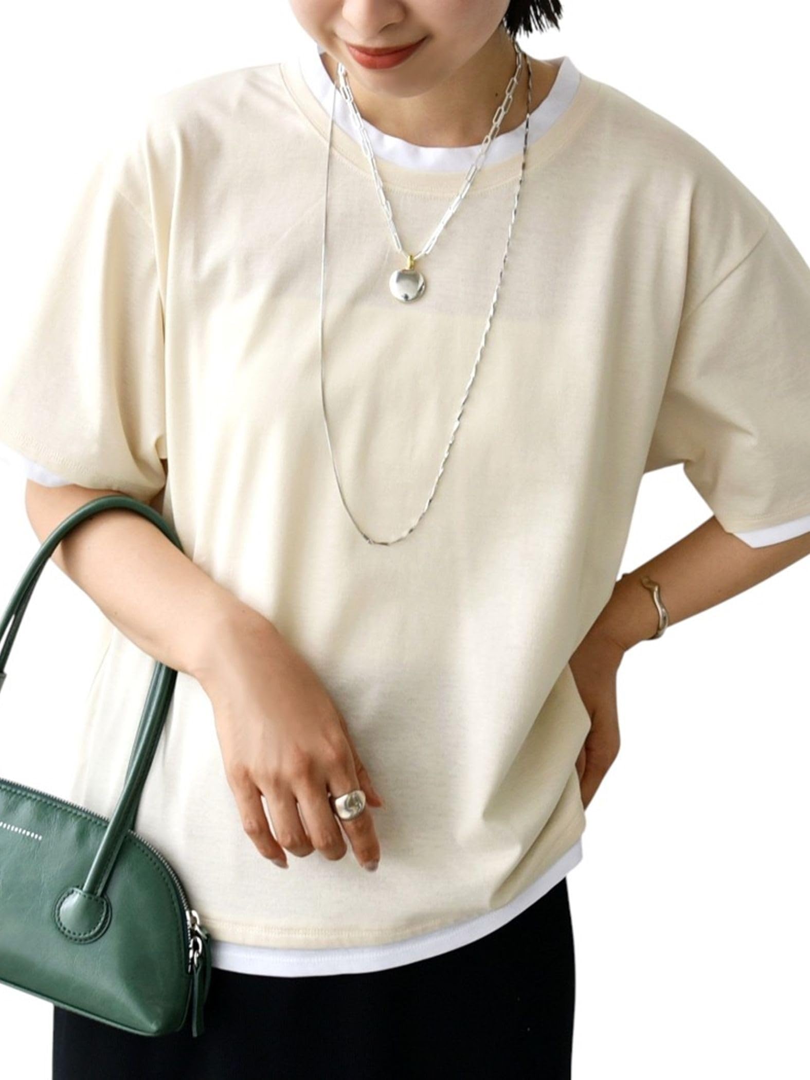 

Ships for Women Cooling Tee 312340193 Beige One Size Layered-Like бежевый