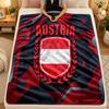 Flannel BlanketAustria Football Warm Soft Throw Blanket for Indoor Sofa Bed Living Room Use