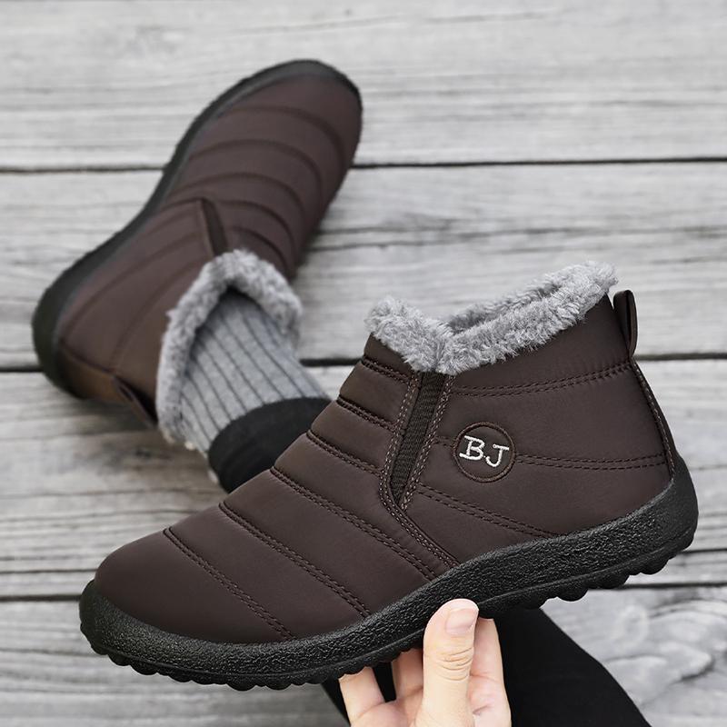 Winter Cotton Shoes for Men and Women with Fleece, Warm and Casual Cotton Shoes, Large-sized Casual Snow Boots for the Elderly