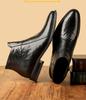 Classical Shoes for Men Genuine Leather Casual Shoes British Style Pointed Toe High Tops Dress Shoes Winter Chelsea Boots