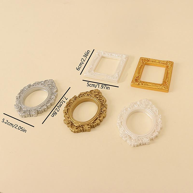 1:12 Dollhouse Miniature Photo Frames Oil Painting Frame Mural Frame Home Model Decor Toy Doll House Accessories