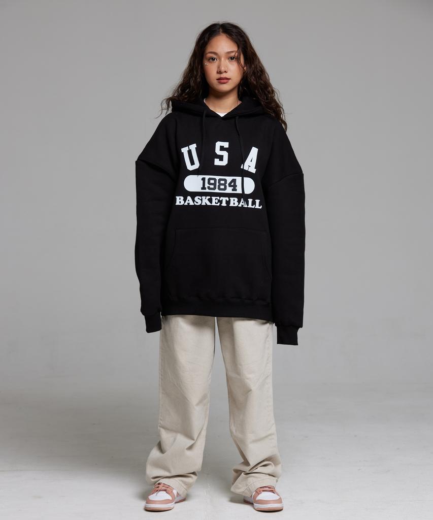 Usa Basketball Hoodie Black