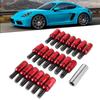 20 buc Șuruburi prezoane roată M14x1,5mm Aliaj aluminiu Tija șurub consolidată Potrivit pentru 718 Boxster (982) 911 CarreraRoșu