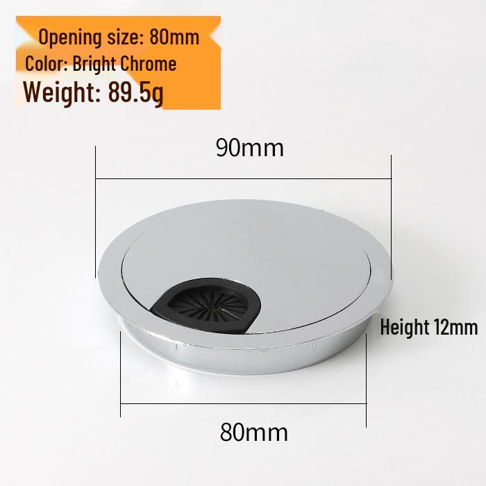 Premium Zinc Alloy Cable Organizer Box – Desktop Multifuntional Wire Hole Cover