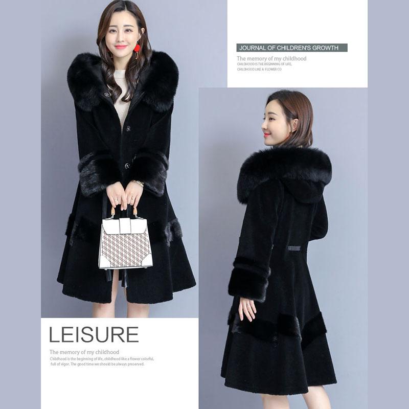 Long Sleeve Warmth Windbreaker Large Size Woolen Coat Spring and Autumn Large Size Woman's Clothing