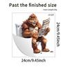 3D Funny Cartoon Monkey Reading Newspaper Toilet Wall Sticker Self-Adhesive Waterproof Removable Bathroom Home Decor Art