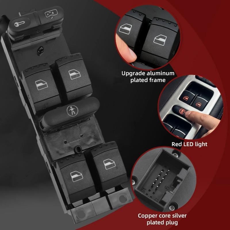 Window Lift Switch for VW 1999 2000-2004 GTI Golf 4 Jetta MK4 BORA BEETLE Passat B5 B5.5 Window Control Switch Button 3BD959857