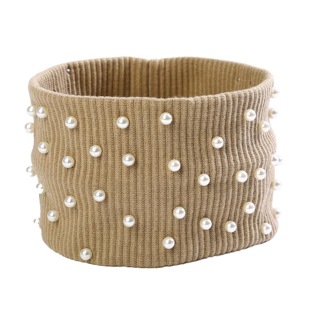 6Pcs/Set Solid Color Turban Cotton Hairband Pearl Headband for Women Girls Elastic Hair Bands Accessories