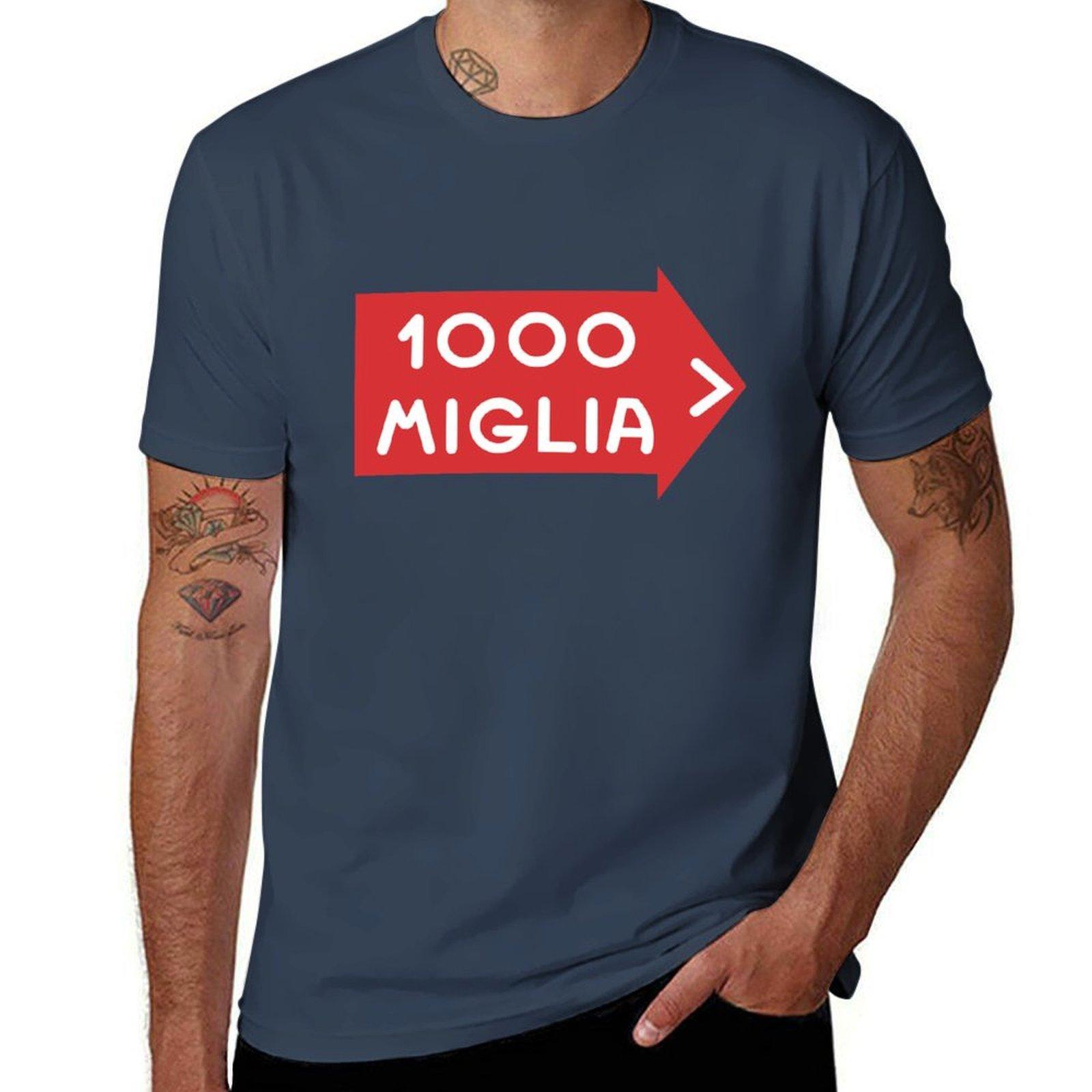 1000 Miglia Race Logo Tshirt Casual Breathable Short Sleeve Top S