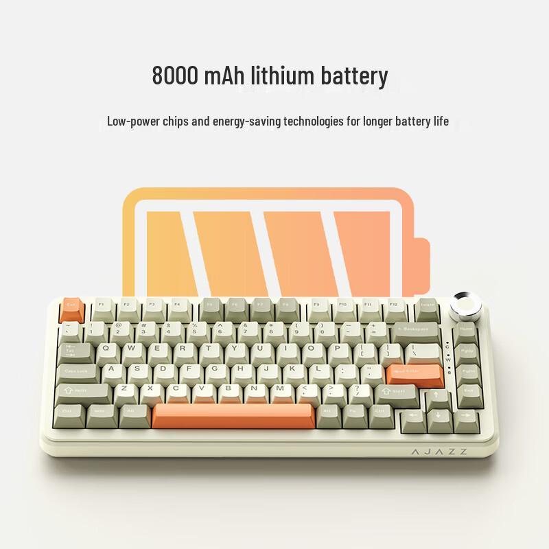 Ajazz AK820MAX Dreimodus-Kabellose Gasket-Mechanische Tastatur mit KI