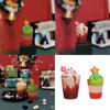 Dollhouses Miniature Coffee Toy Set 6 Mix Latte Art Tiny Beverages Accessories for Collector and Home Decoration