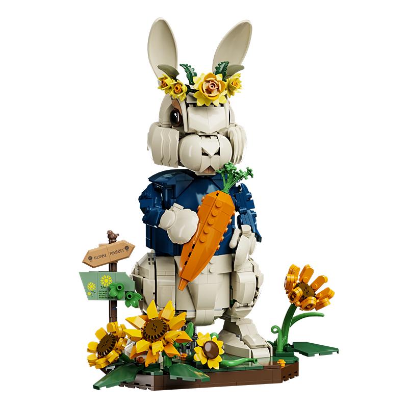

1200+Pcs Cute Rabbit Animal MOC Action Building Set Educational DIY Bricks Toys for Kids Adult Gifts Creative Blocks Toy Model