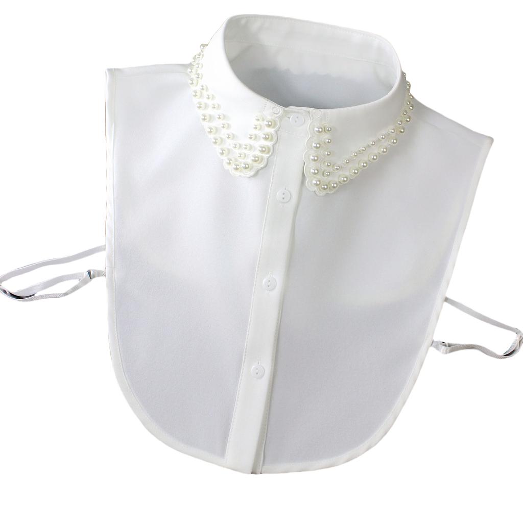 Perfect Match 1 Piece Of Exquisite Beaded And Diamond-Studded Women'S Detachable Collar, New Style With Shiny Rhinestones, Half-Shirt Fake Col