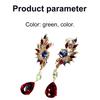 Women Wing Shape Rhinestone Long Dangle Studs Drop Earrings Jewelry Charm