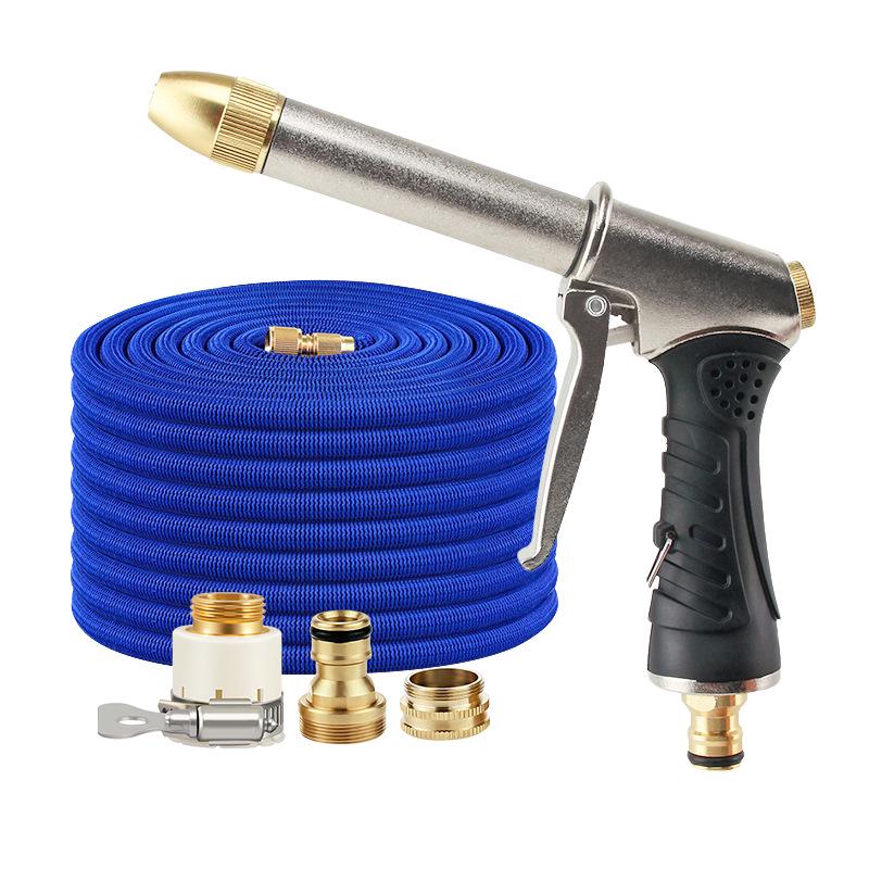 High-Pressure Retractable Garden Hose Set with Water Gun for Car Wash & Flower Watering
