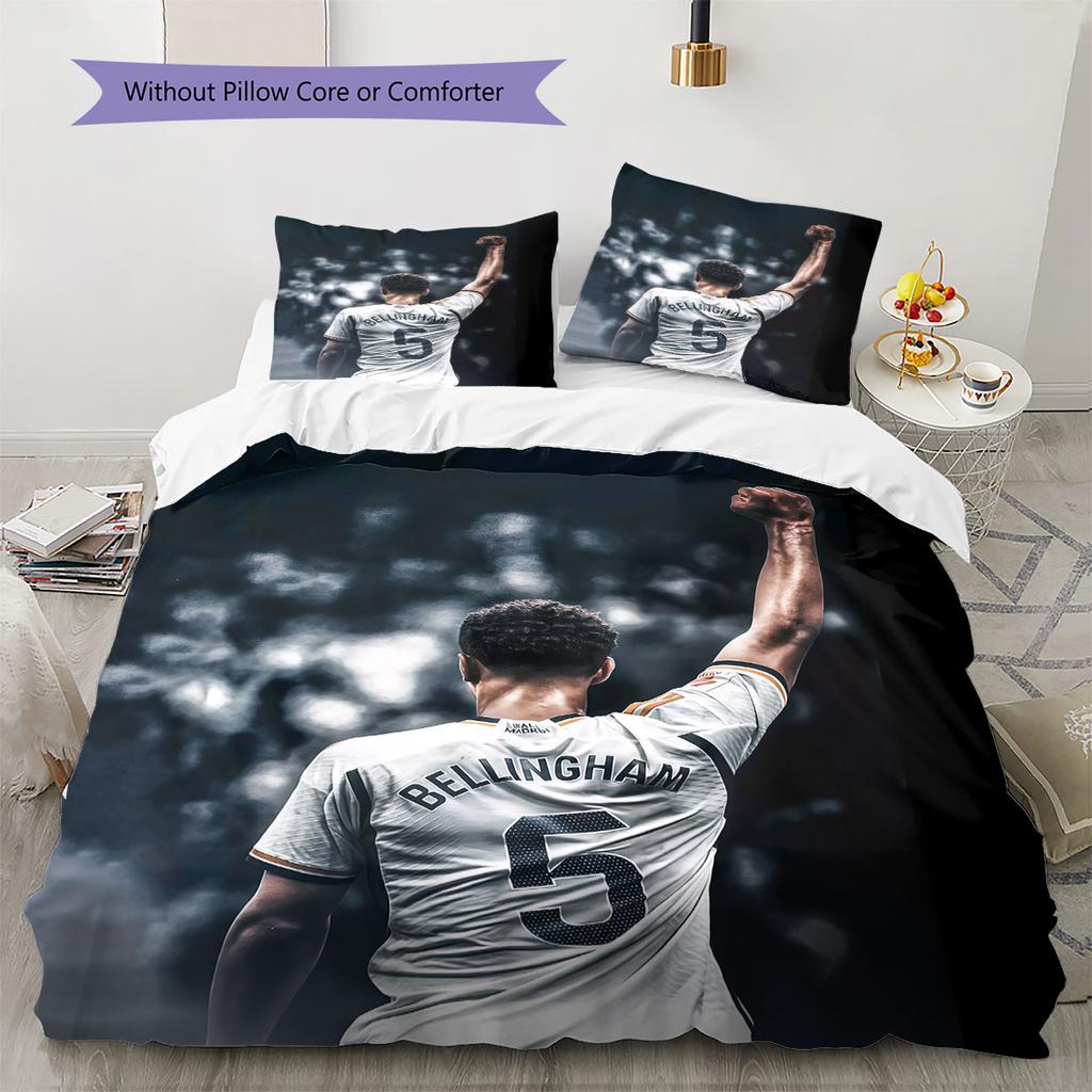 Jude Bellingham Pattern Bedding Home Decoration Birthday Gift (1 * Duvet Cover + 2 * Pillowcase, Without Core),fan Merchandise.