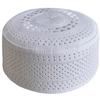 Men Ethnic Islamic Prayer Bonnet Hat Breathable Hole Embroidery White Kufi Cap