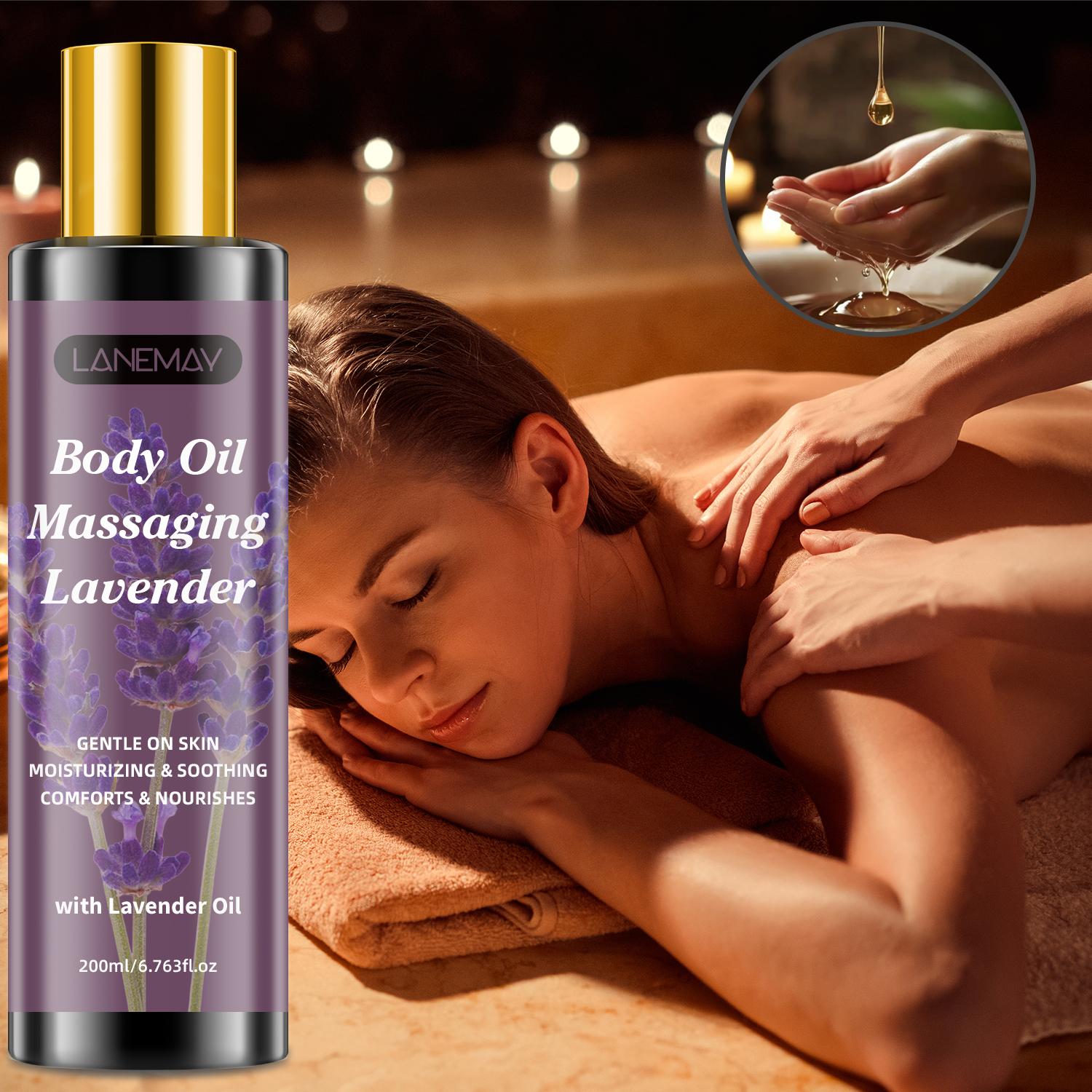 

Lavender Body Oil-Gentle On Skin Relax-Moisturizing & Soothing-Comfort & Nourishes-Suitable For All Skin Types, 200ml