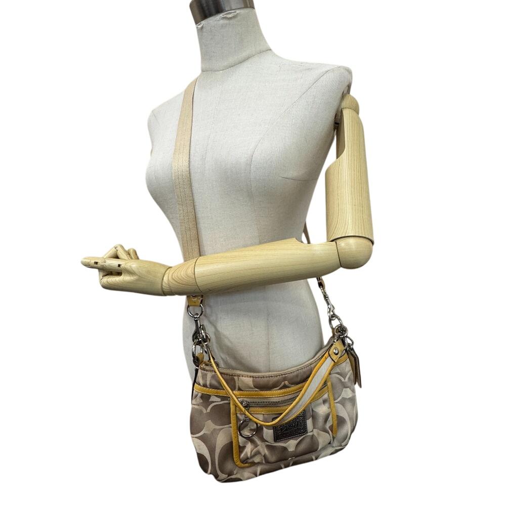 COACH 14562 2-way One-Hand Shoulder Bag (Crossbody Bag) Signature canvas Poppy Shoulder Bag yellow canvas Used
