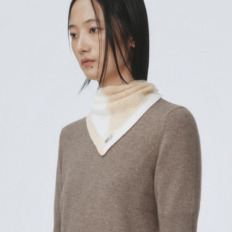 ERHKES 100% Cashmere Muffler Soft Triangle