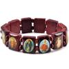 Heilige Jesus Religiöse Holz Katholische Ikone Armbänder Unisex Mode Holzarmband Gebetsanhänger Schmuck 7 Farben