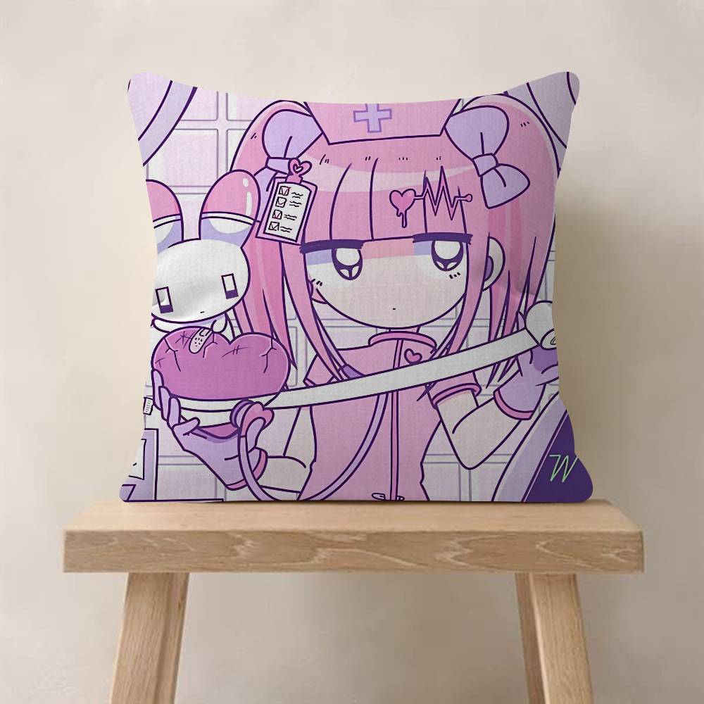 Anime Menhera cute Chan  Cushion Cover Pillow Cover Decor Pillowcase Printed Cushion Case for Couch