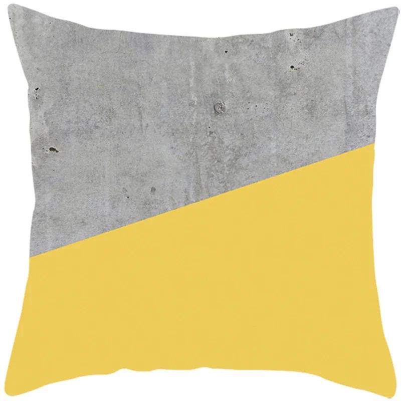 Summer Yellow Pineapple Leaf Print Pillow Case Home Decor 100% Polyester Throw Pillow Cover for Sofa Funda Cojin 45*45 Cushions