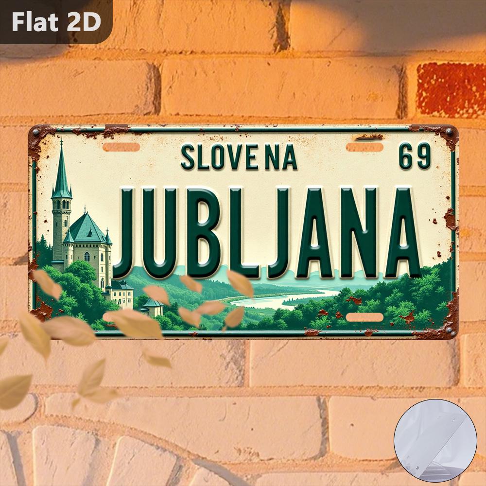 D Flat pc Vintage Wall Sign Suitable for Use in the Living Room Bar Garage UV Printed Retro Metal Plaque with Suitable