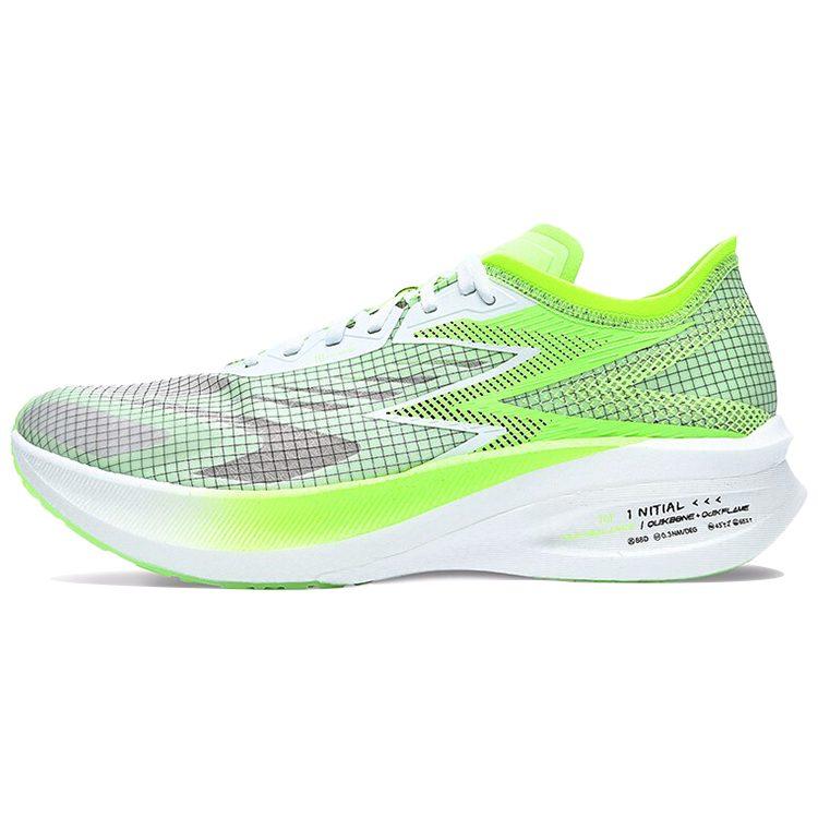 361 Feiran 1 Slip Resistant Abrasion Resistant Low Top Running Shoes Men's White Green 672122210F-2