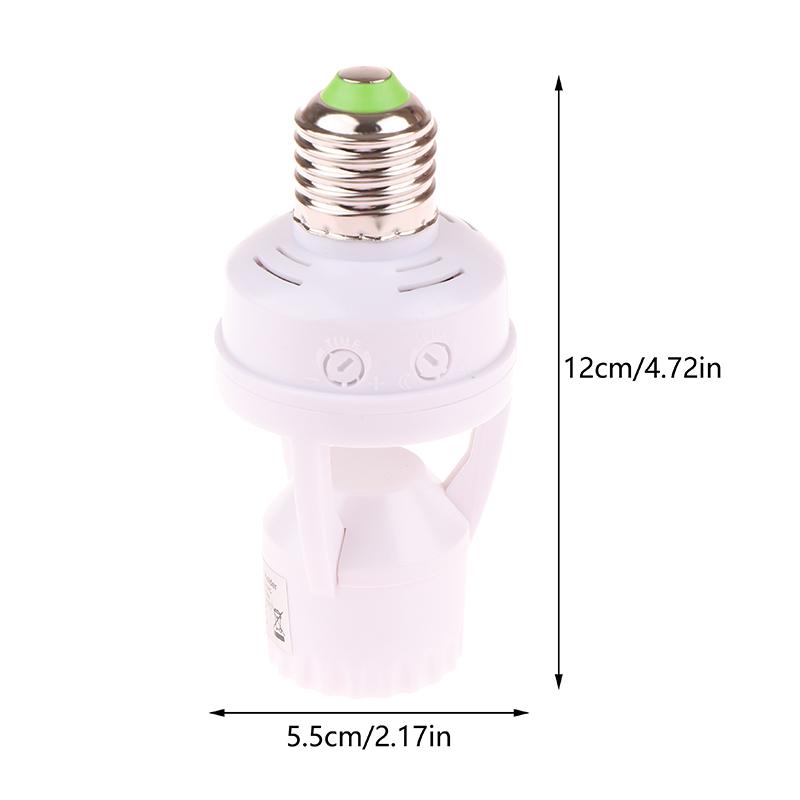360 Stupňů Lidská Indukce Pohybu Senzor Lampa Patice Základna Ac85-265V Spínač Času Zpoždění E27 Základna Držák Patice Adaptér Převodník