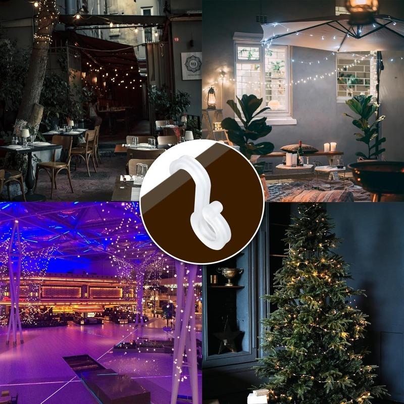 Wholesale Christmas Lights Clips Plastic Gutter Hooks for Outdoor Icicle Fairy String Lights Clips Fasteners Wedding Decorations