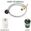 Outdoor Camping Gas Tank Inflation Connection Pipe Extension Line Flat Gas Tank Connection Extension Line Replacement