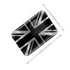 2 X 3D kupolové samolepky Decals UK Spojené království Vlajka Union Jack Velká Británie Auto Motocykl Helma Černý Stříbrný Znak na auto