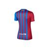 Nike Maglia da Donna Fan Edition Stagione 21-22 Barcellona Casa Logo Manica Corta Asciugatura Rapida Maglia Blu CV8182-428