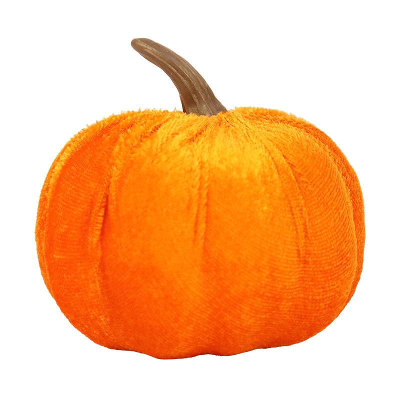 Halloween Pumpkin Ornaments Flannel  Ins Lifelike for Party Bar Entryway Cabinet Nightstand Balcony Coffee Table Holiday Decor