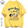 Retro Duck With Free Time T Shirt Unisex Fashion All-Match Basics Streetwear O-Neck Cotton Clothing Unisex Summer Loose Tee
