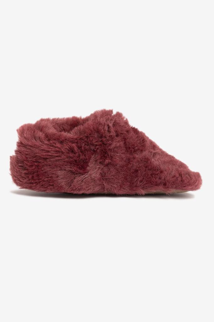 Furry Furry Maroon Furry Barefoot Smart Booties
