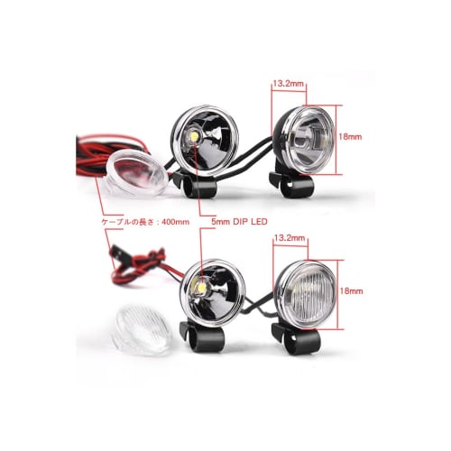 SHEAWA 1/10 RC Car Spotlight, LED Lamp, Work Light, Daytime Running Light, Universal Part for Modification, Compatible with Traxxas TRX-4, AXIAL SCX10