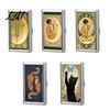 Slim Card Holder Vintage Style Case Stainless Steel Secure Snap Metal Wallet